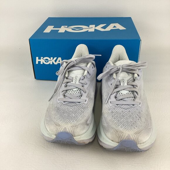 Hoka One One Shoes - Hoka Clifton 9 Running Shoes Women Size 7 Ether Illusion Lightweight Sneaker Box